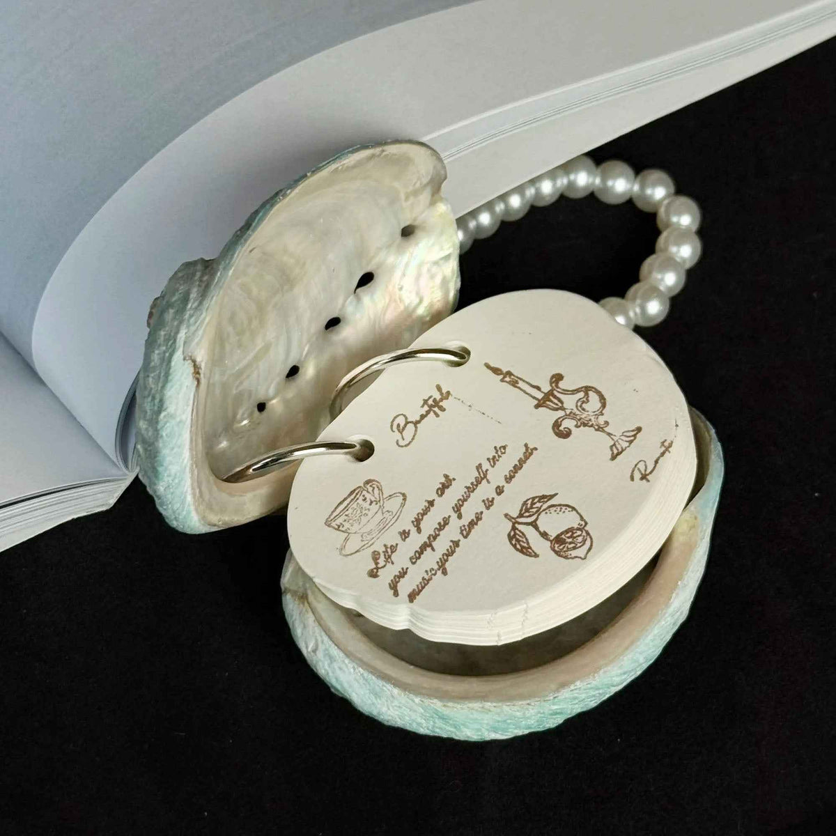 Abalone Shell Journal: Mermaid Aesthetic Mini Diary