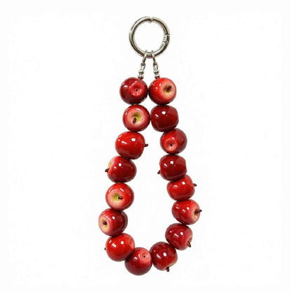 Fruit Beaded Keychain – Handmade Resin Cottagecore Wristlet Charm