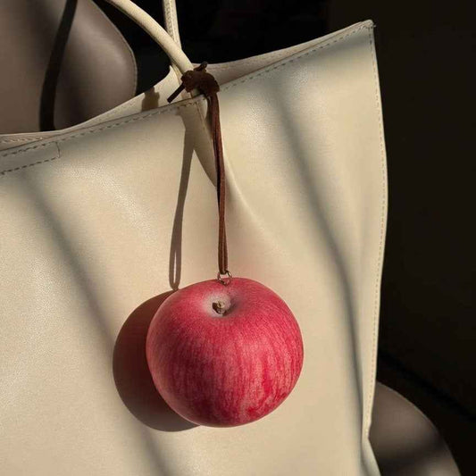 Lifelike Fruit Bag Charm – Apple, Orange & Tomato