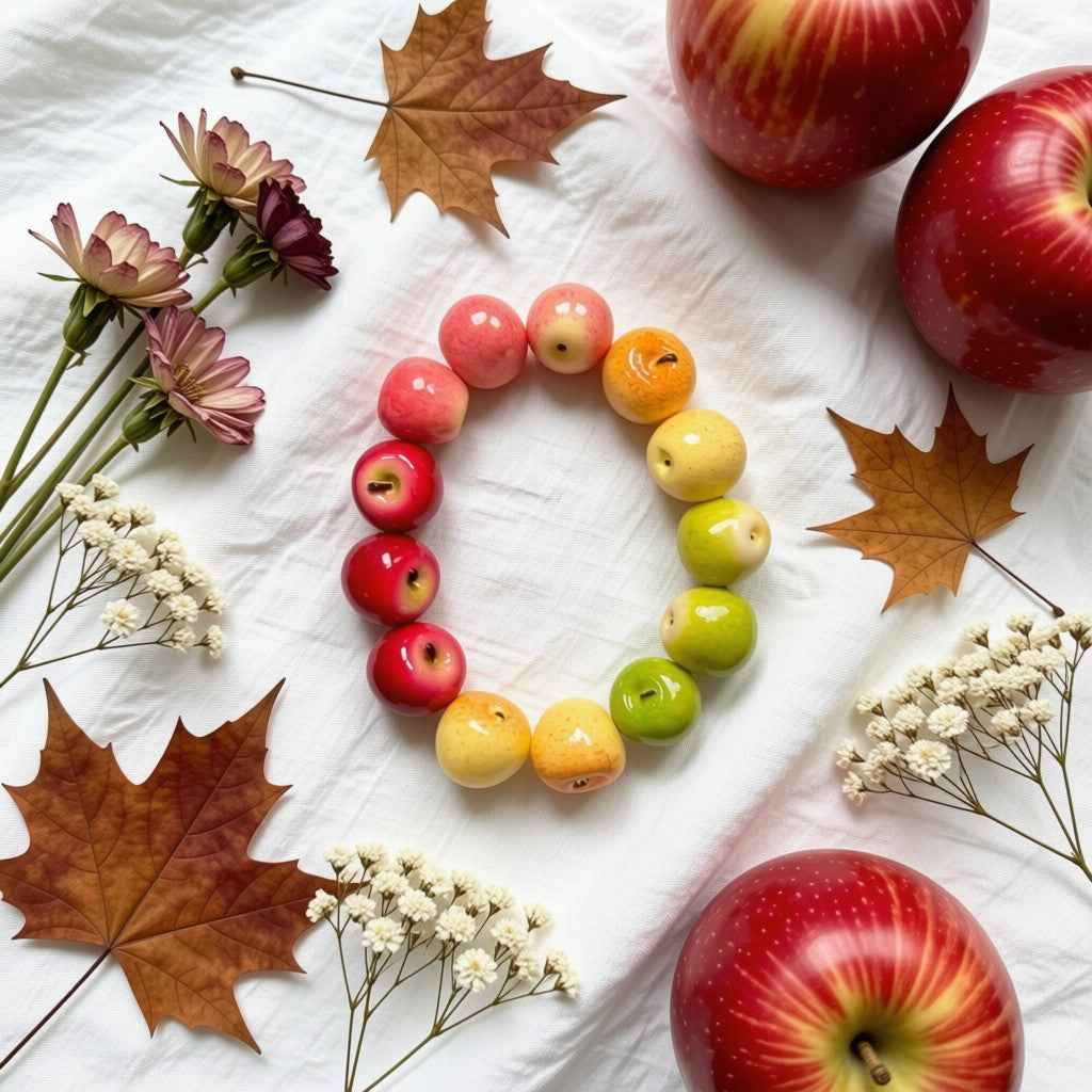 Rainbow Apple Bracelet – Colorful Apple Beaded Jewelry